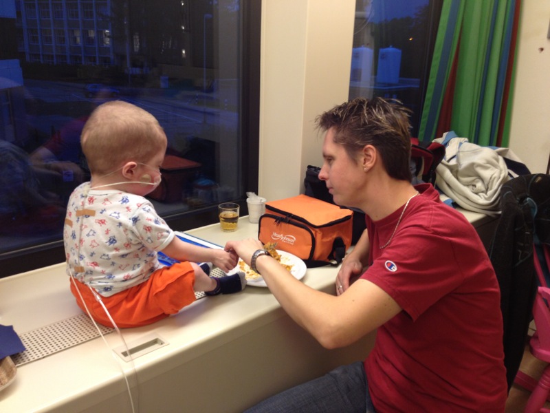 de avond ervoor al naar het ziekenhuis