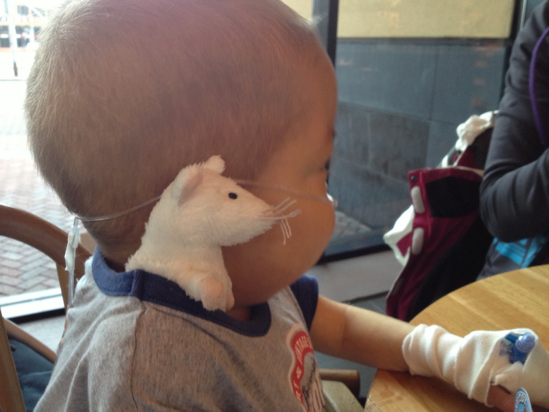 geen aapje maar een muis op je schouder